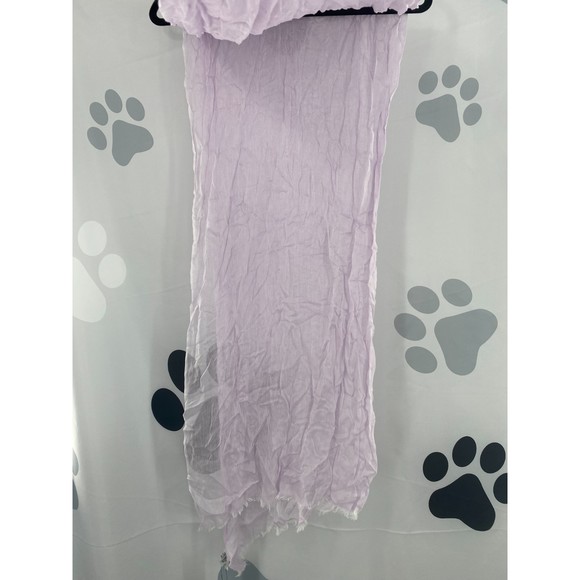 Calvin Klein NWT Chambray Woven Oblong Scarf Fringe Raw Ends Opan One Size New - Picture 5 of 12